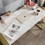 Hanah Home Mesa de Estudio Glamurosa Blanca y Dorada, 120x75x60 cm